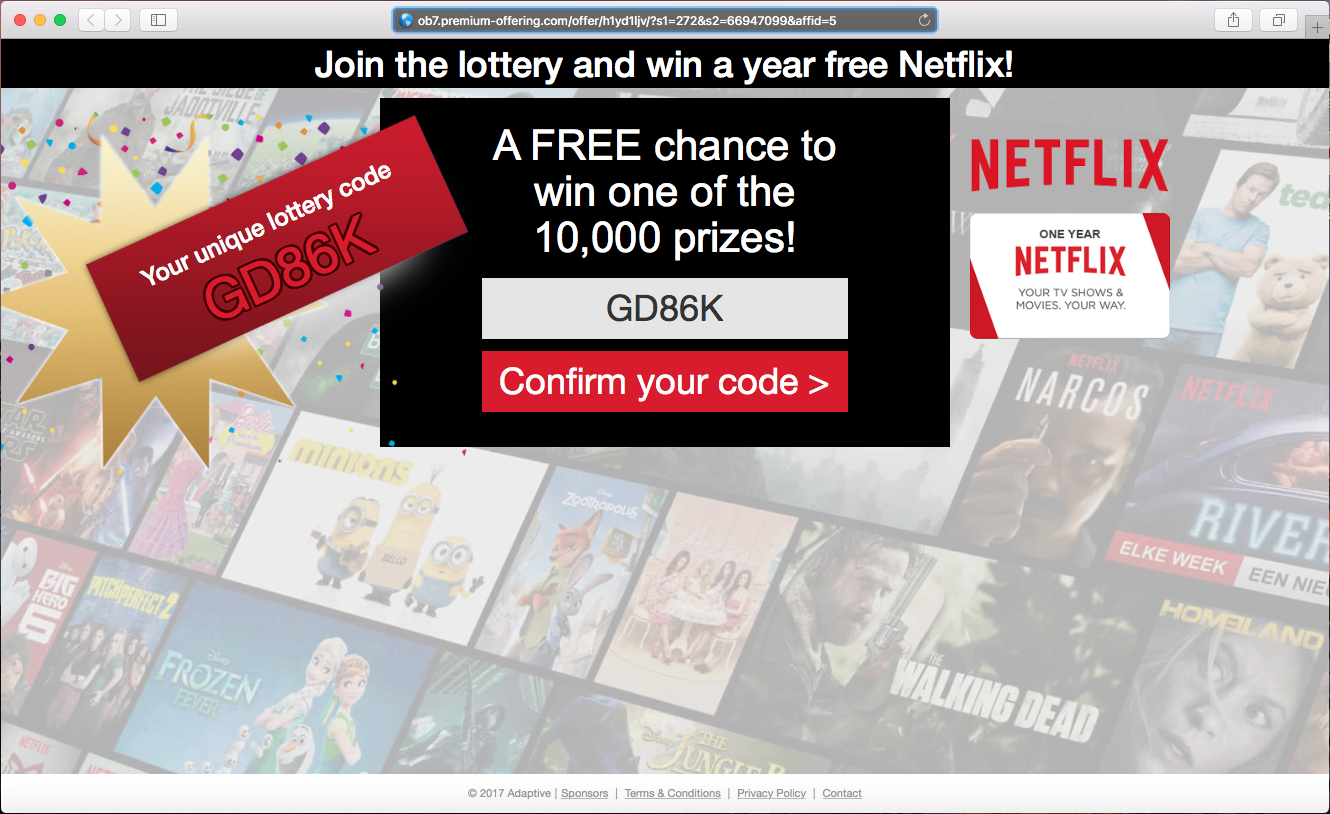 nexflix survey scam website